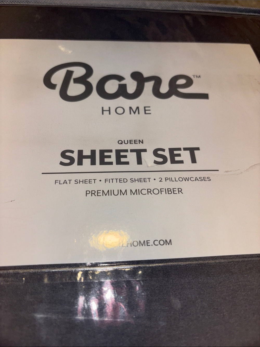 Bare Home Queen Sheet Set in Charcoal Gray premium microfiber - Picture 3 of 3